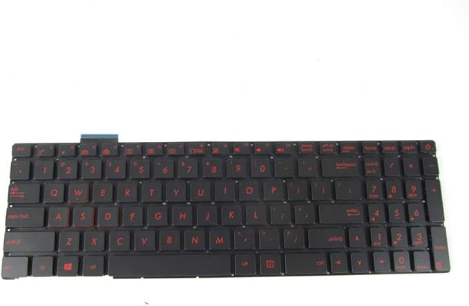 New Keyboard Compatible with Asus G551 GL551 GL551J GL552 ROG GL752 GL752V G771 ZX50 with Backlit Red US