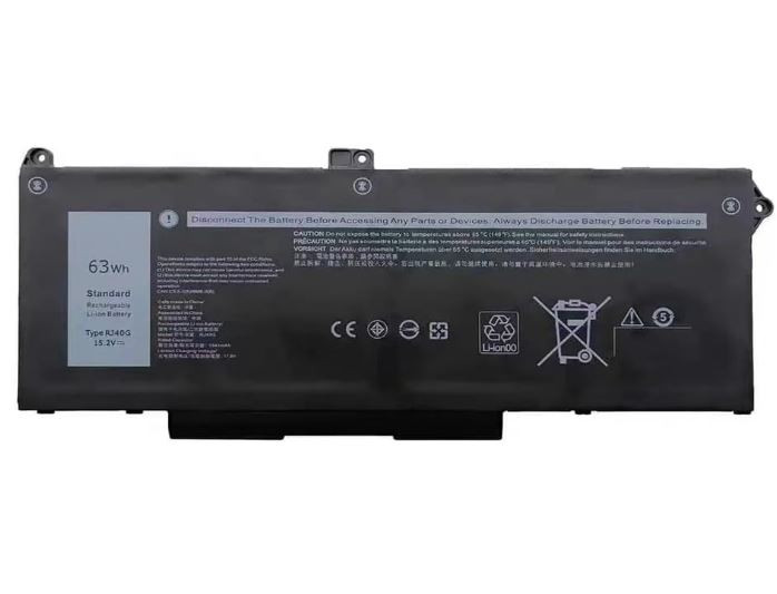RJ40G 63Wh Laptop Battery Dell Latitude 5420 5520 Series P/N: 075X16 WY9DX 0WK3F1 0M3KCN 005R42 P137G P137G001 P104F